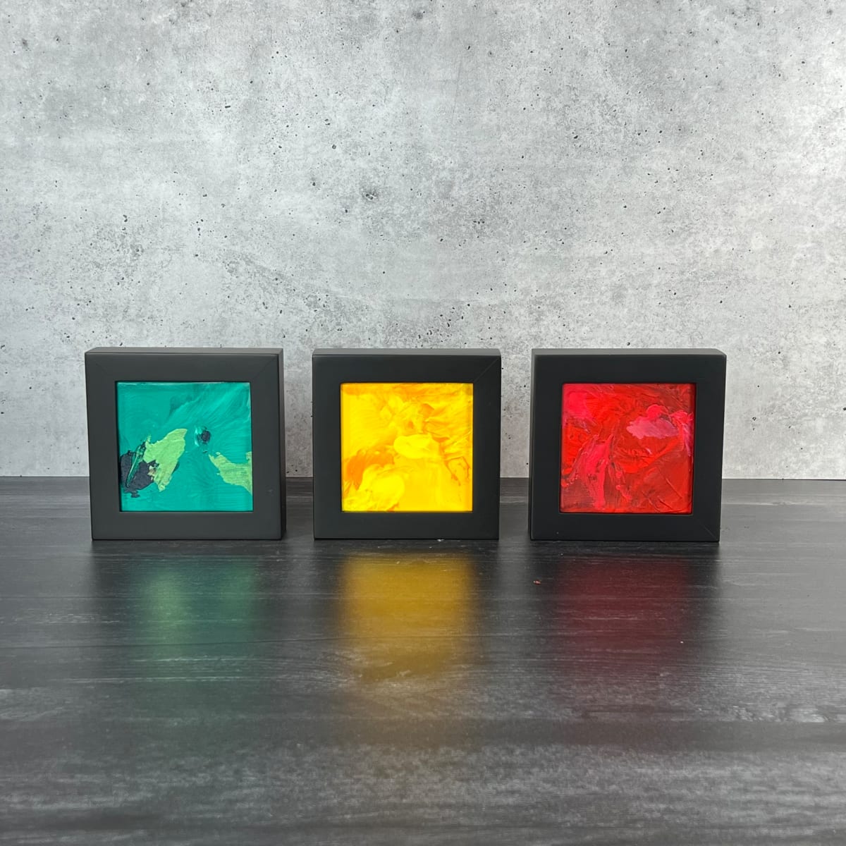 Traffic Light #1 (Triptych) by Jen Sterling 