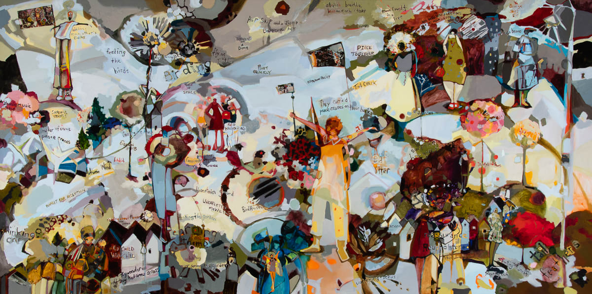 How Things Play Out by Tina Newlove  Image: How Things Play Out, oil on canvas, 42 x 84", 2022