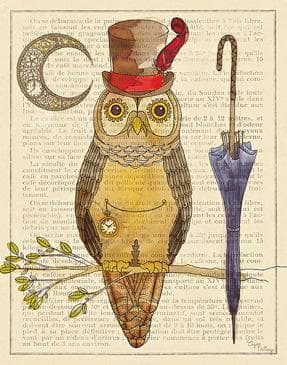 Steampunk Owl 1 by Elyse DeNeige 