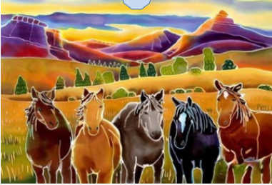 Horses at first light by Unknown 