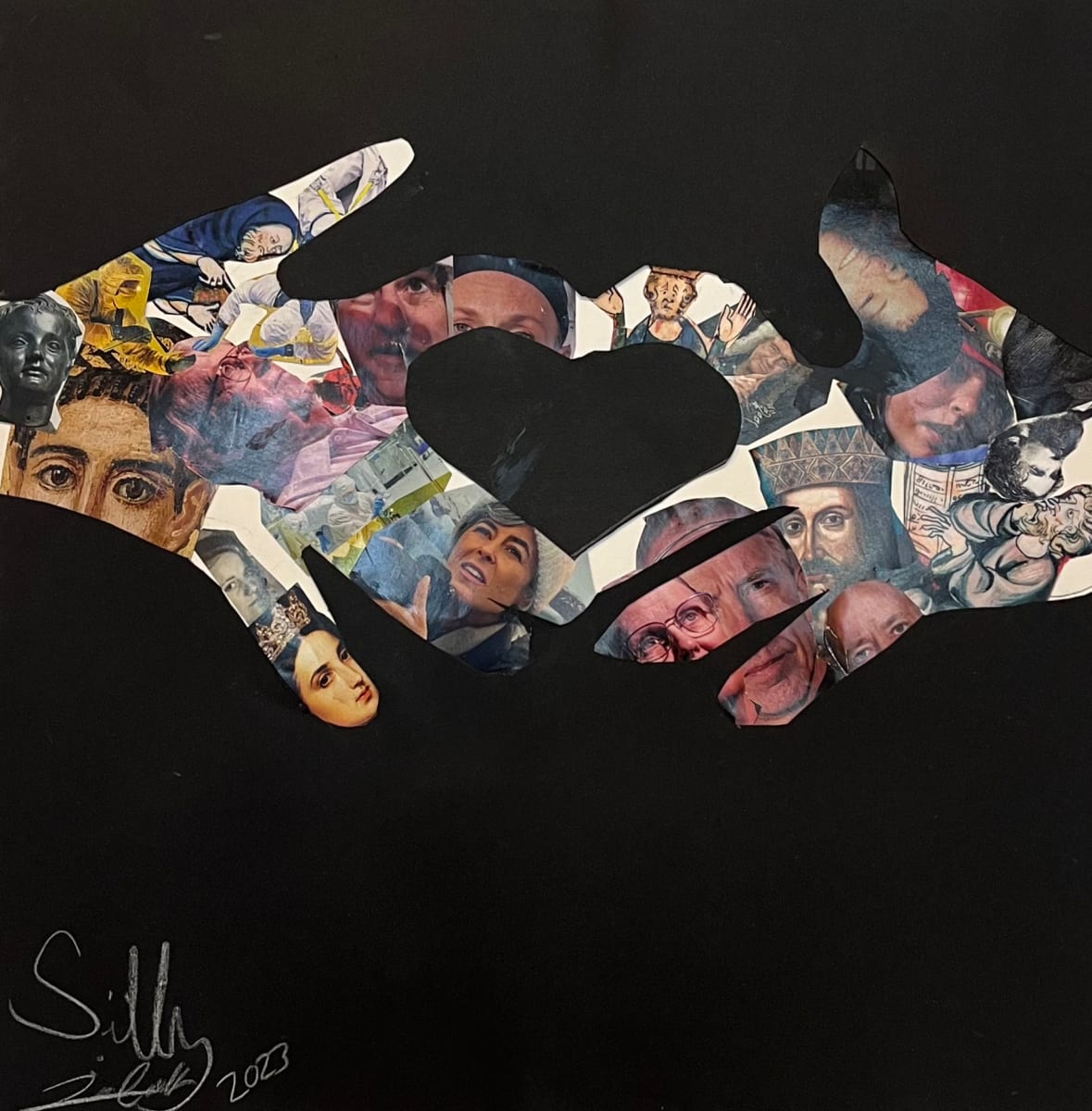 Brent's Place Art Workshop Collage Portrait 3 