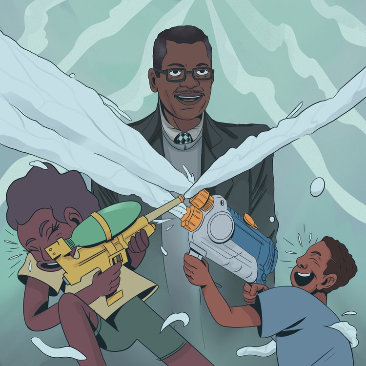 Power (Ode to Lonnie Johnson) by Marcus Murray  Image: Lonnie Johnson was the inventor of the Super Soaker.