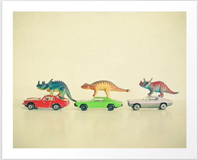 Dinosaurs Ride Cars by Cassia Beck 