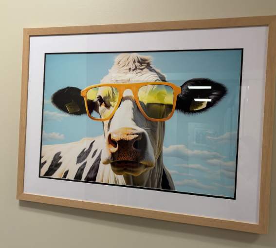 Sunglasses Cow Animal Face, Image 1.