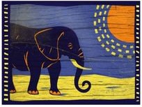 Woodblock Elephant by Benjamin Bay 