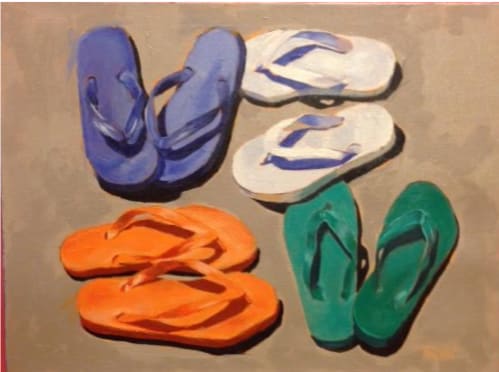 Flip Flop Family I by Tracy Wall 