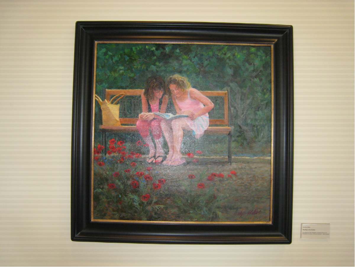Reading in the Garden by Carolyn Miller, Image 1.