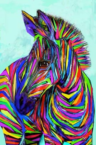 Pop Art Baby Zebra by Jane Schnetlage 