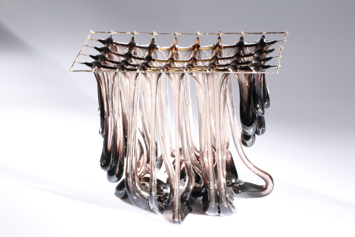 Flow-10 by Linda van Huffelen  Image: Flow 10 - black iridescent glass