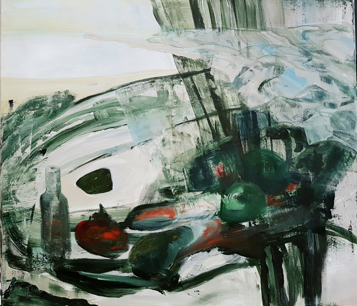 Still Life with Changing Weather / Martwa natura ze zmienną pogodą by Dorota Lapa-Maik  Image: Dorota Łapa-Maik, 'Still Life with Changing Weather ', acrylic on canvas