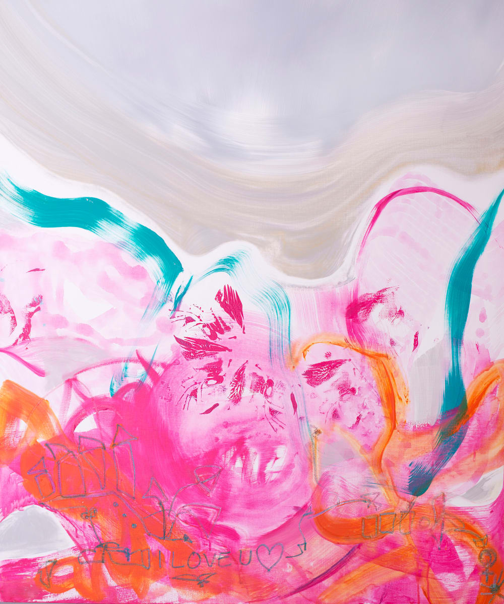 I LOVE U by Dorota Lapa-Maik  Image: Dorota Łapa-Maik, I LOVE U, acrylic and pastel on canvas, 120x100cm, 2024