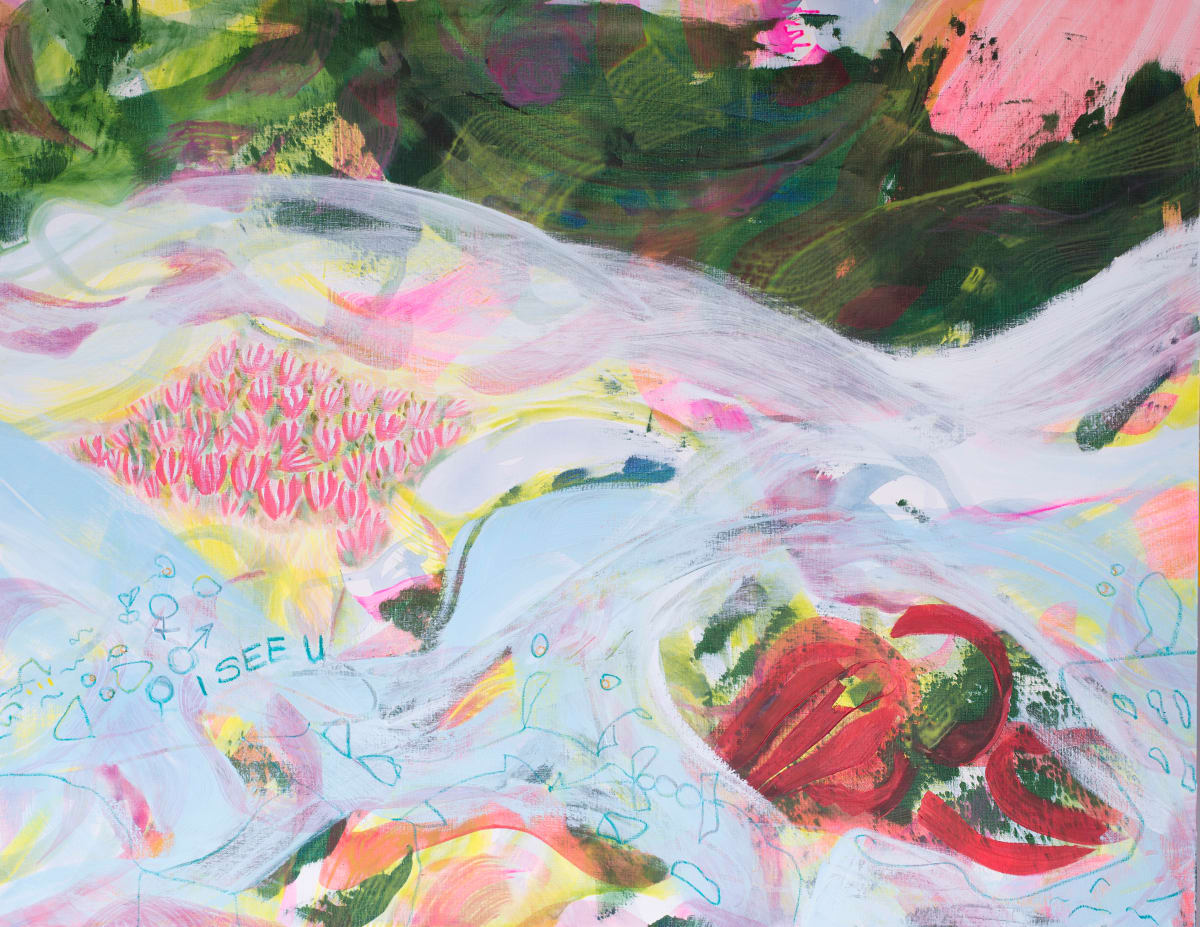 I SEE U by Dorota Lapa-Maik  Image: Dorota Łapa-Maik, 'I SEE U', acrylic and pastel on canvas, 100x130cm, 2024