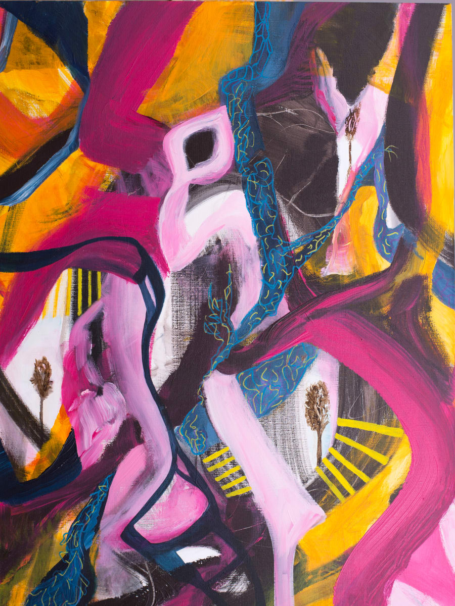 Goddesses of the Cycle: Hecate / Boginie cyklu: Hekate by Dorota Lapa-Maik  Image: Dorota Lapa-Maik, Goddesses of the Cycle: Hekate, acrylic and marker on canvas, 2024