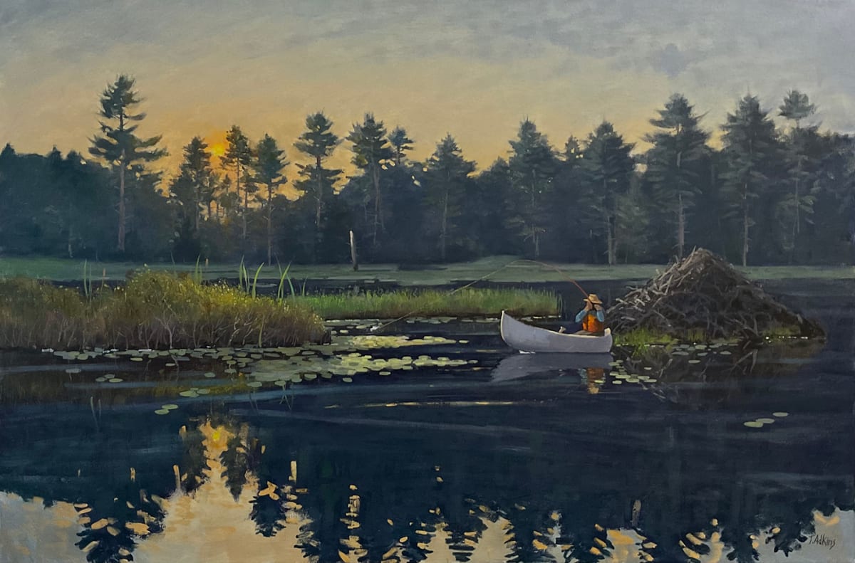 A Strike At Dusk by Thomas Adkins  Image: A Strike At Dusk 20x30 oil on linen