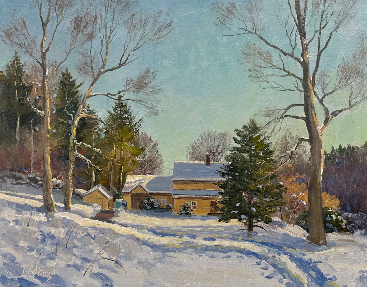 Ochre Farmhouse by Thomas Adkins  Image: Ochre Farmhouse 11 x14 Oil on linen