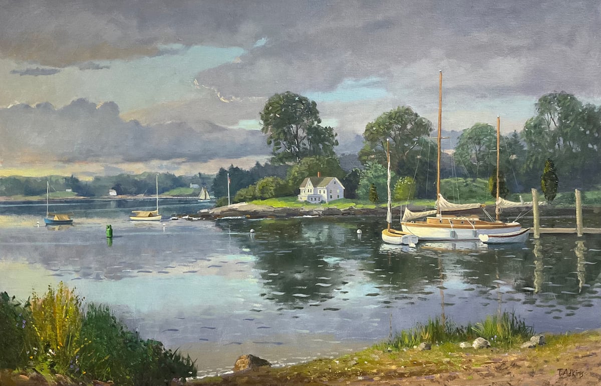 Summer Stillness by Thomas Adkins  Image: Summer Stillness Oil on linen 20x30