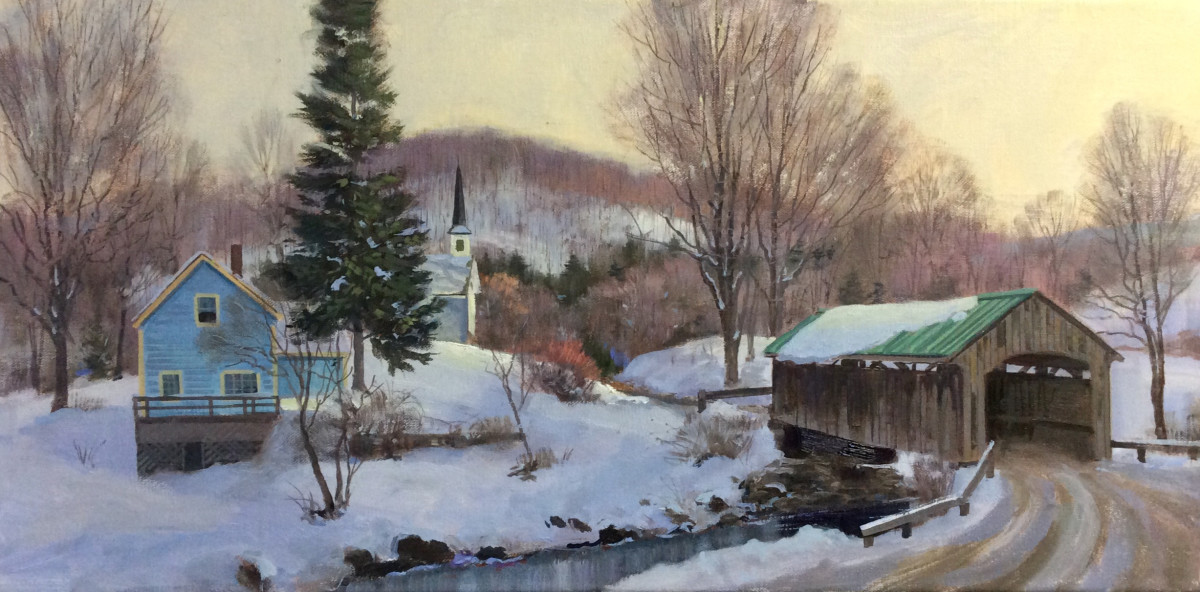 Winters Glow In Waterville VT by Thomas Adkins 