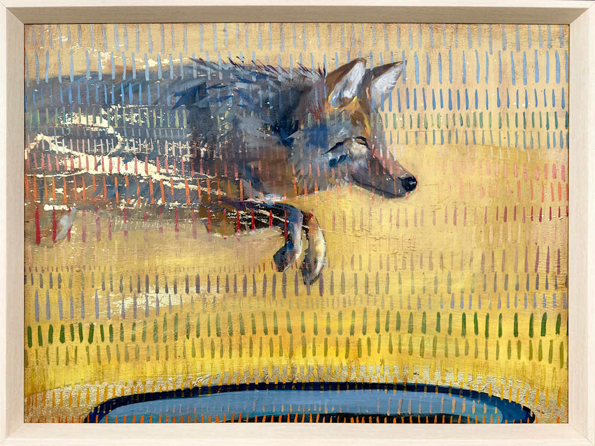 Coyote Jumping Over a Trampoline by Amanda Wilner, Image 1.