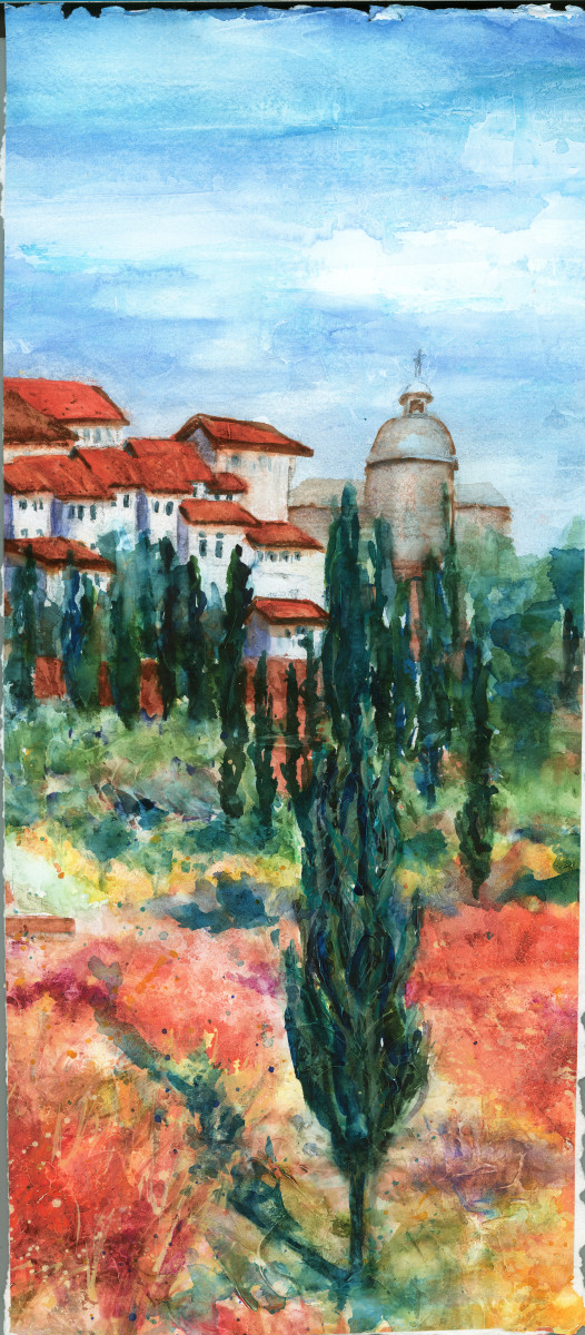 Tuscan Hillside ~ 2 by Rebecca Zdybel 