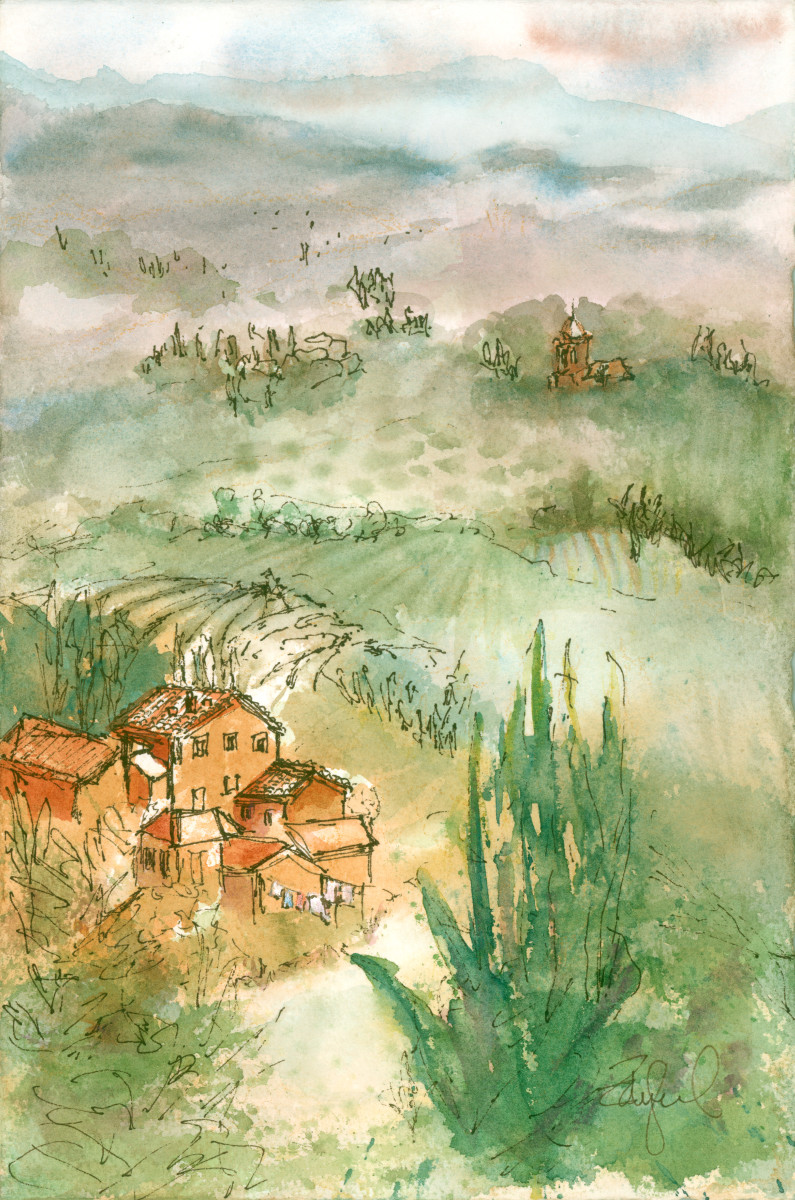 Tuscan Plein Air ~ 2 by Rebecca Zdybel, Image 1.