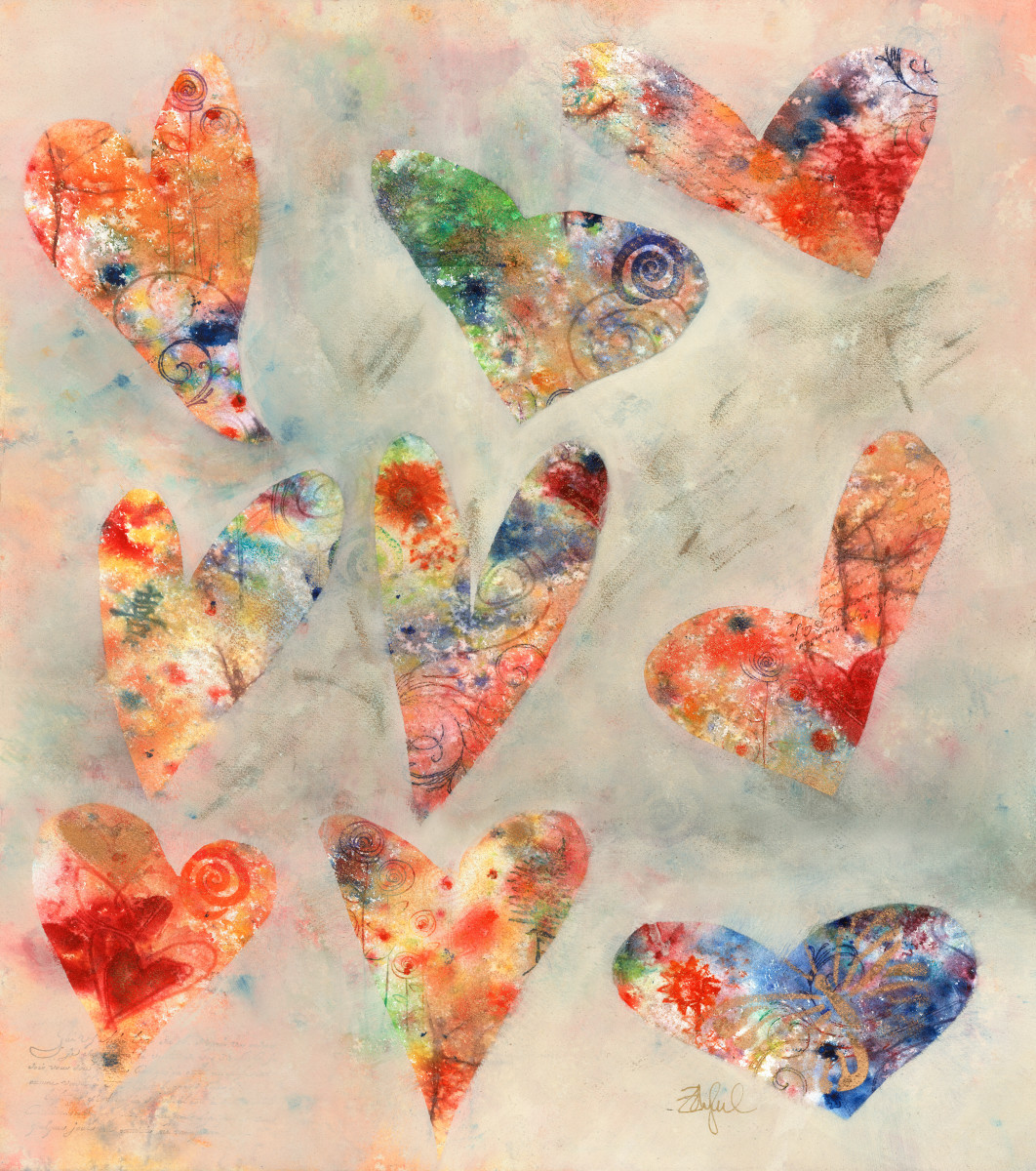 Abstract Hearts by Rebecca Zdybel 