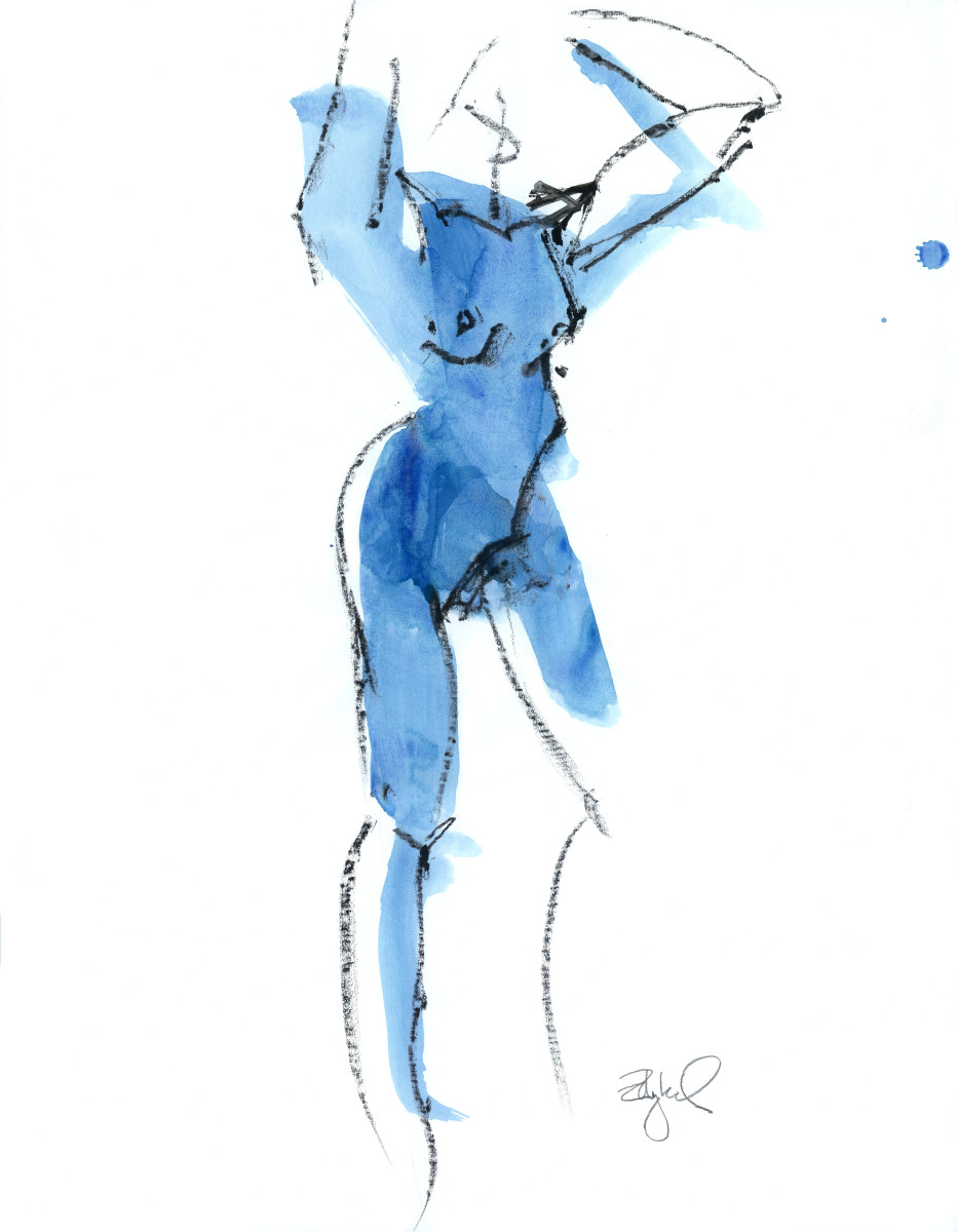 Blue Nude 1 by Rebecca Zdybel 