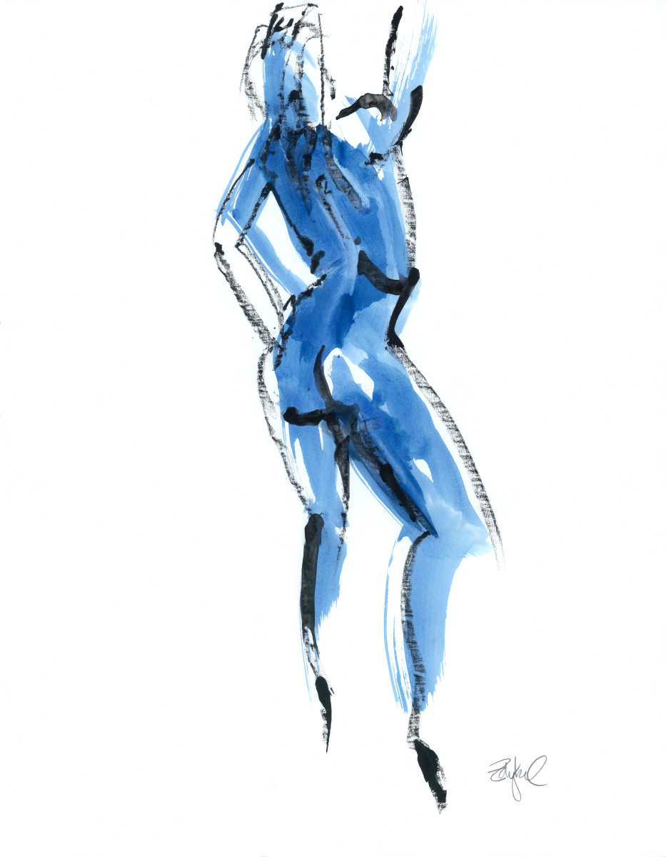 Blue Nude 2 by Rebecca Zdybel 
