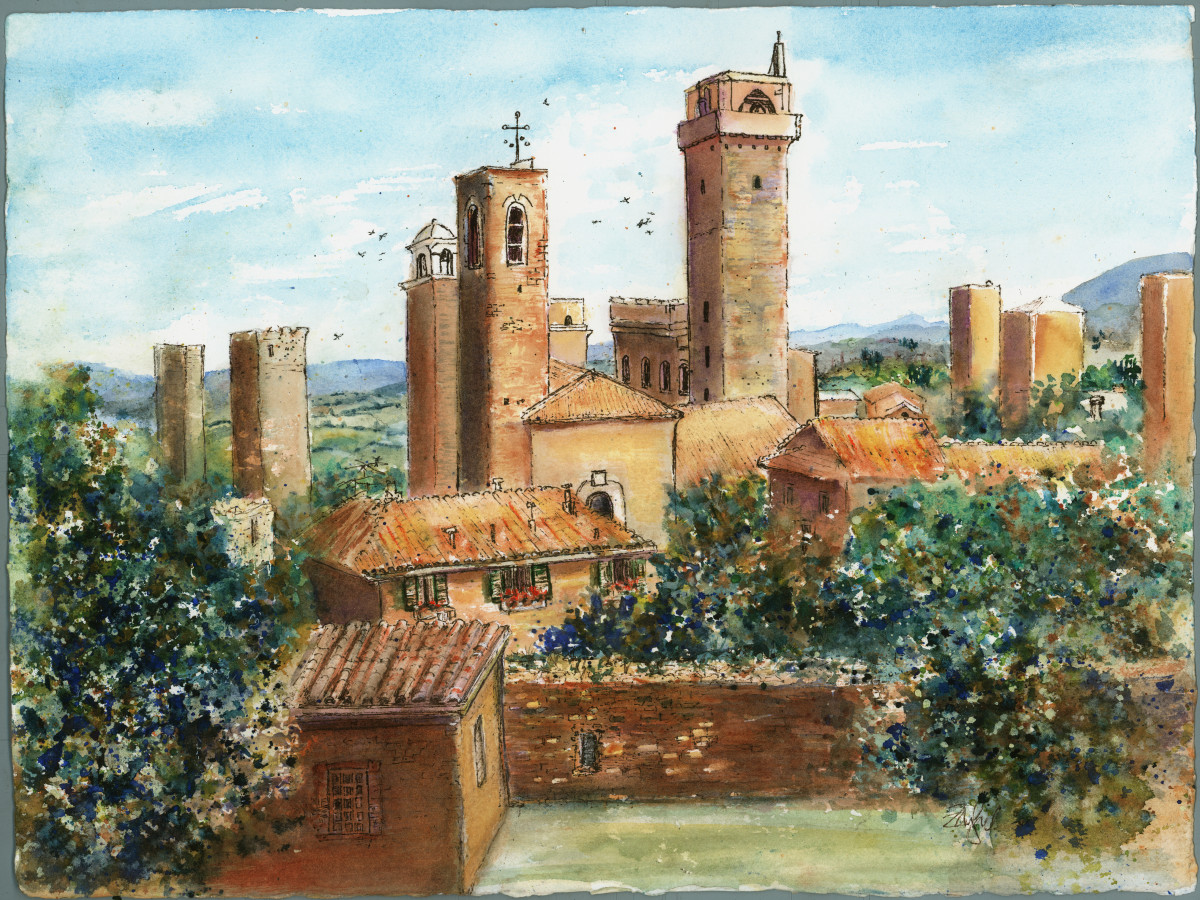 Tuscan Towers by Rebecca Zdybel 