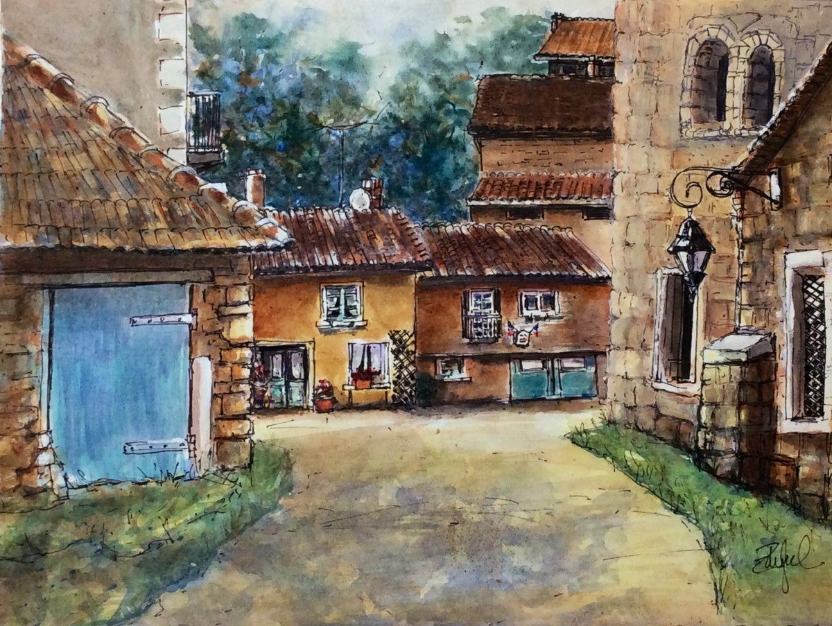 My Painting St Chamarand by Rebecca Zdybel 