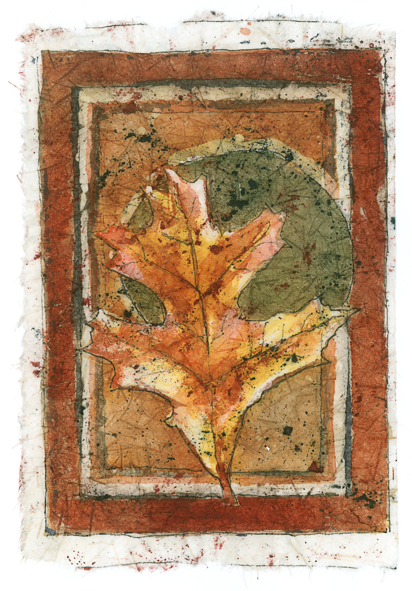 Batik Leaf #4 by Rebecca Zdybel 