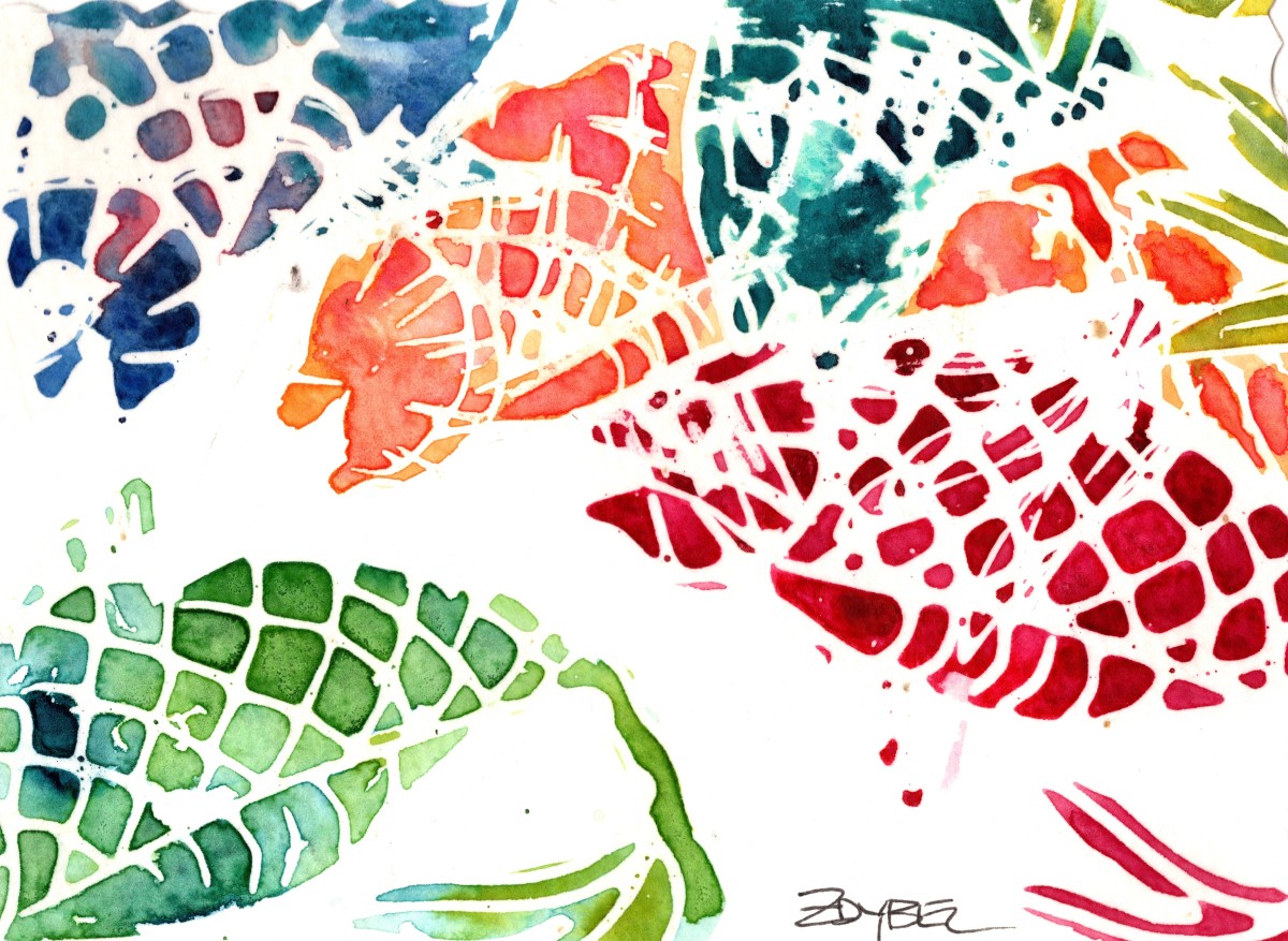 FISH FANTASY BATIK by Rebecca Zdybel, Image 1.