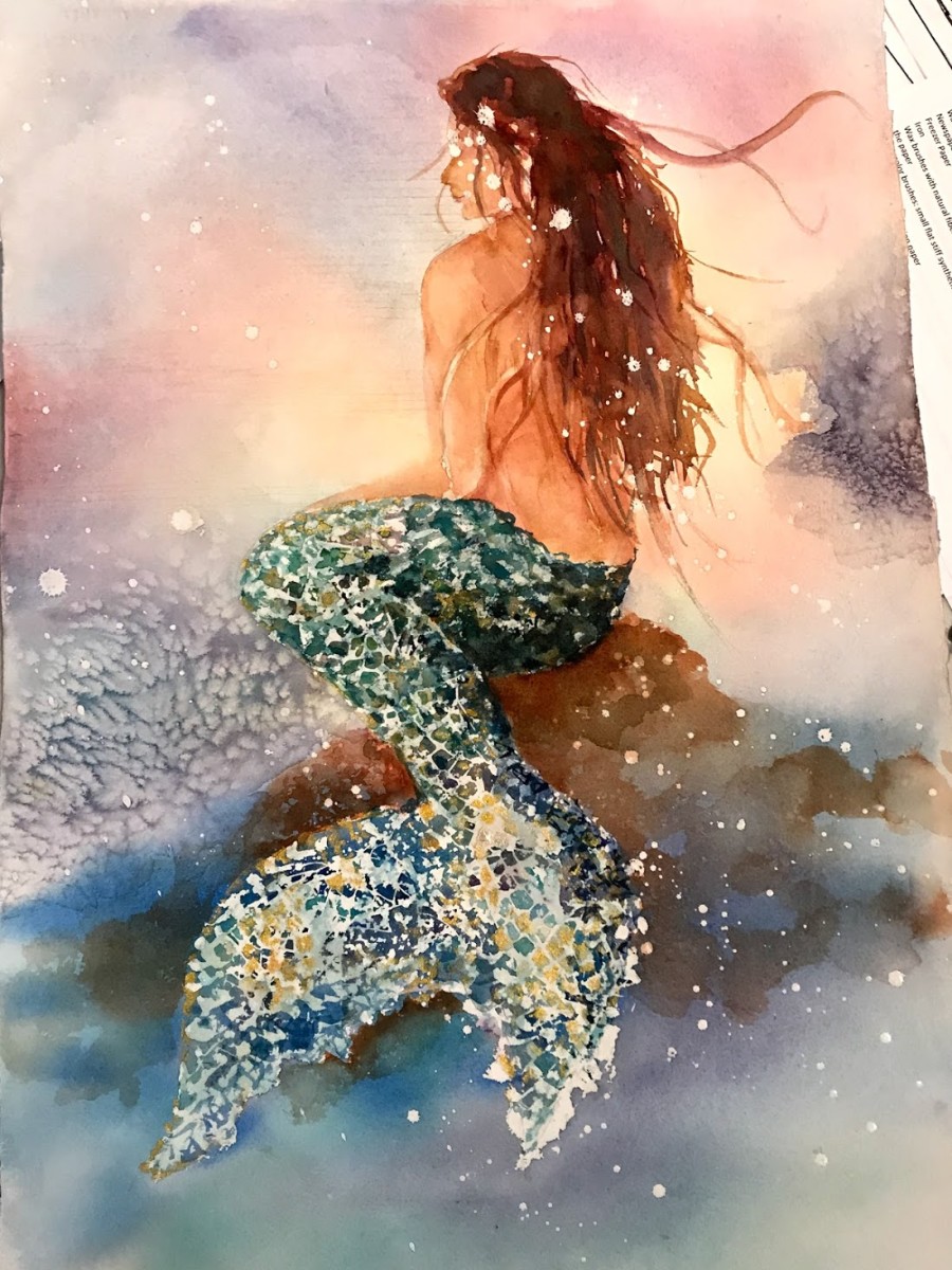 Batik Mermaid by Rebecca Zdybel 