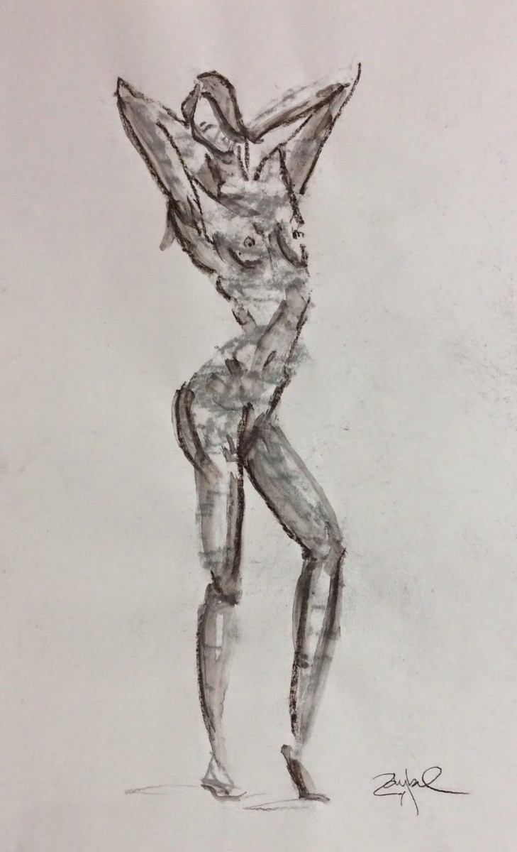 Figure in Charcoal by Rebecca Zdybel, Image 1.