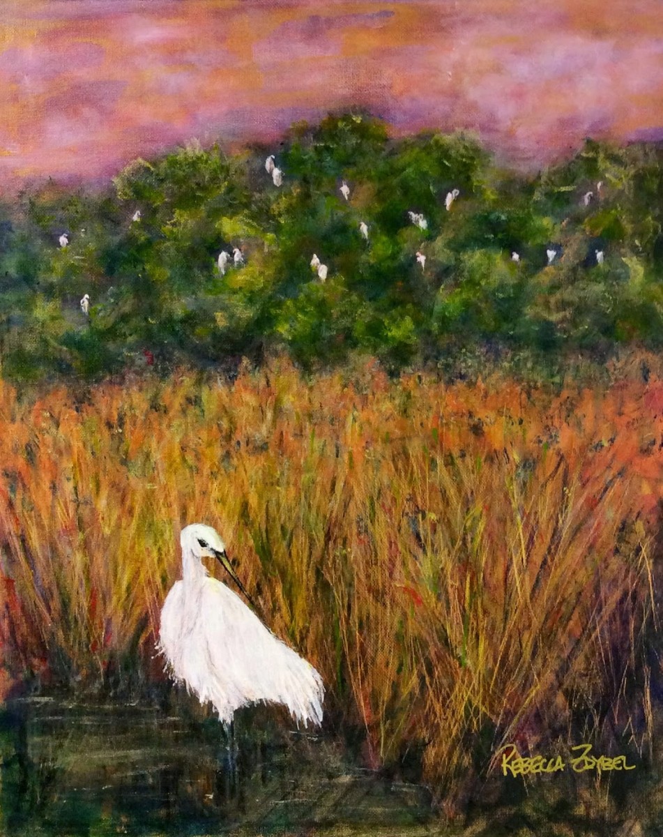 Egret Roost by Rebecca Zdybel 