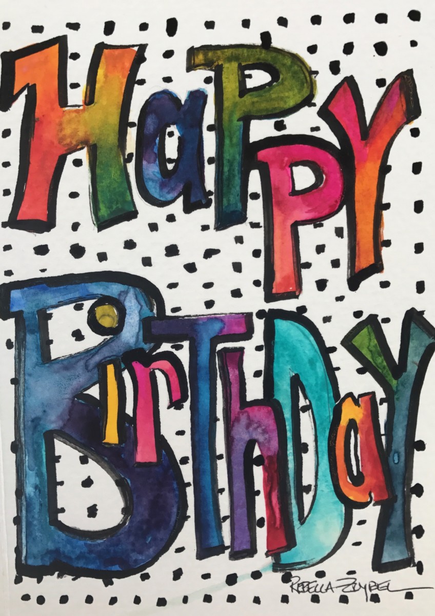 Happy Birthday with Dots by Rebecca Zdybel, Image 1.