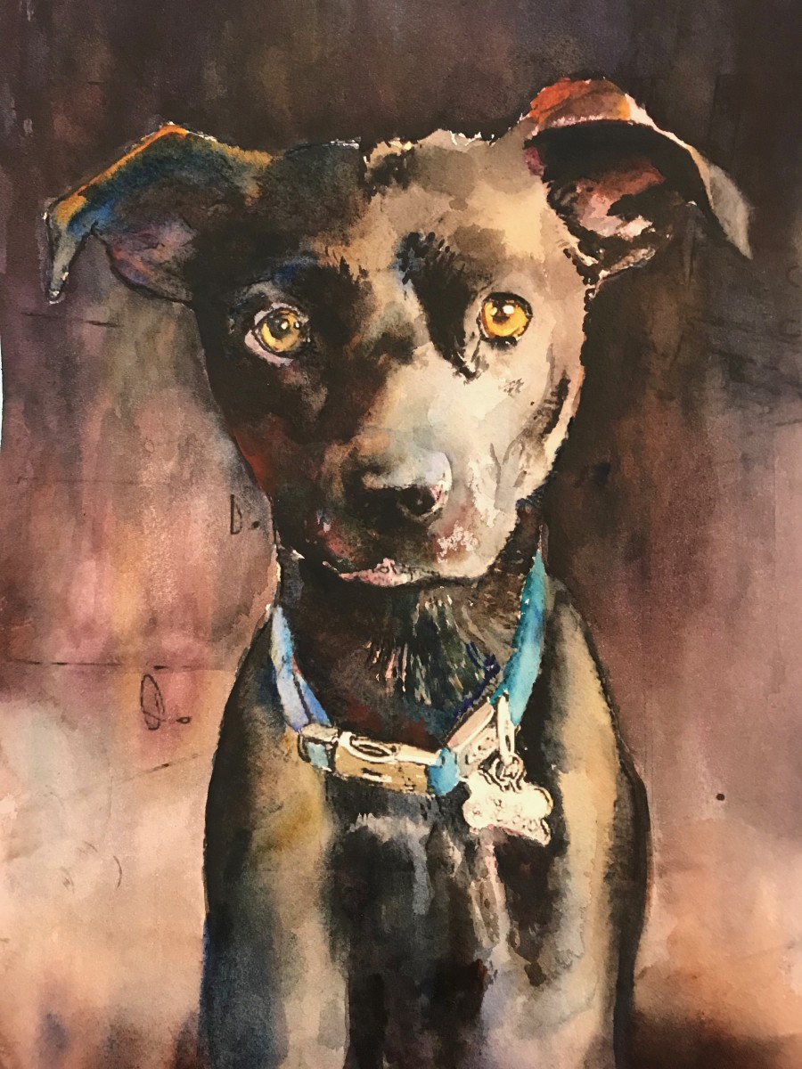 The Russel's Pet Portrait by Rebecca Zdybel 