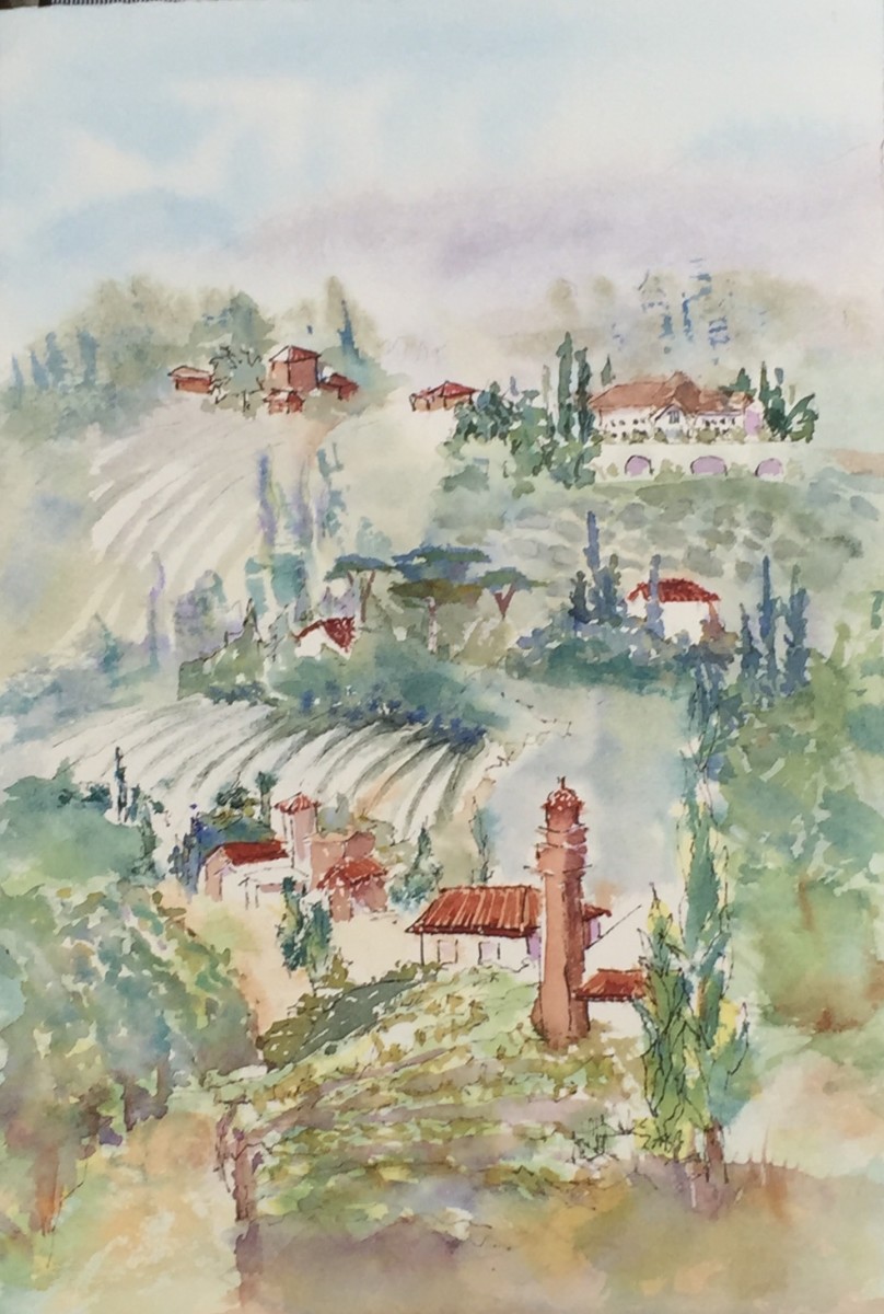 Tuscany Landscape by Rebecca Zdybel 