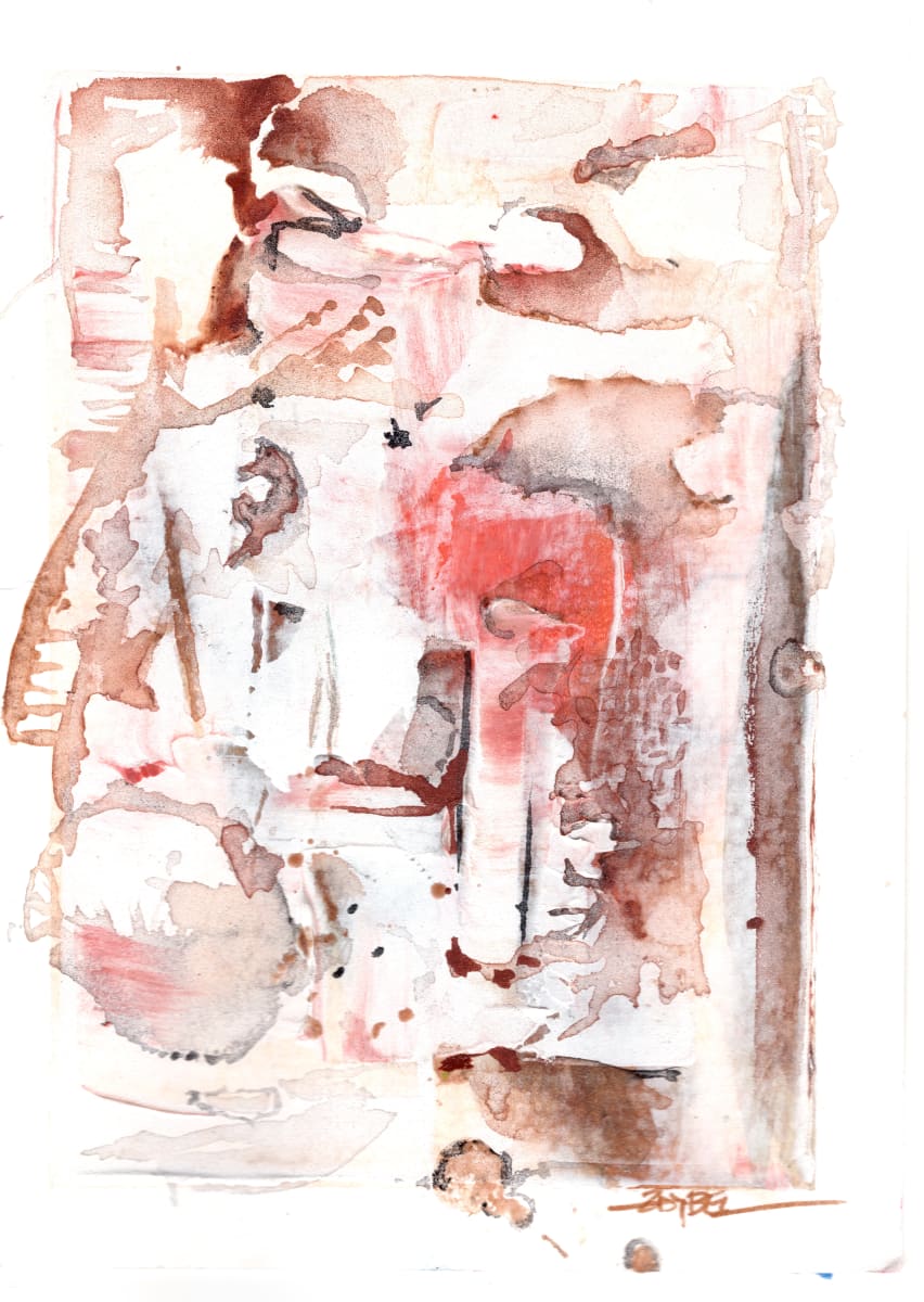 Abstract Study in Beige and Orange by Rebecca Zdybel 