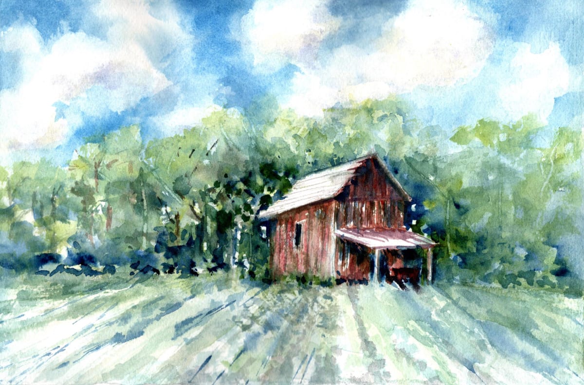 Barn and Field by Rebecca Zdybel 