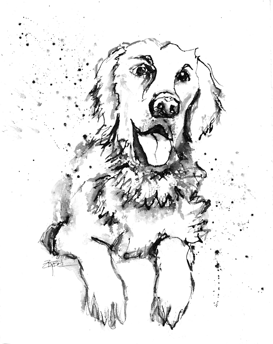 "Jude" Dog Portrait for Lisa Hamilton by Rebecca Zdybel 