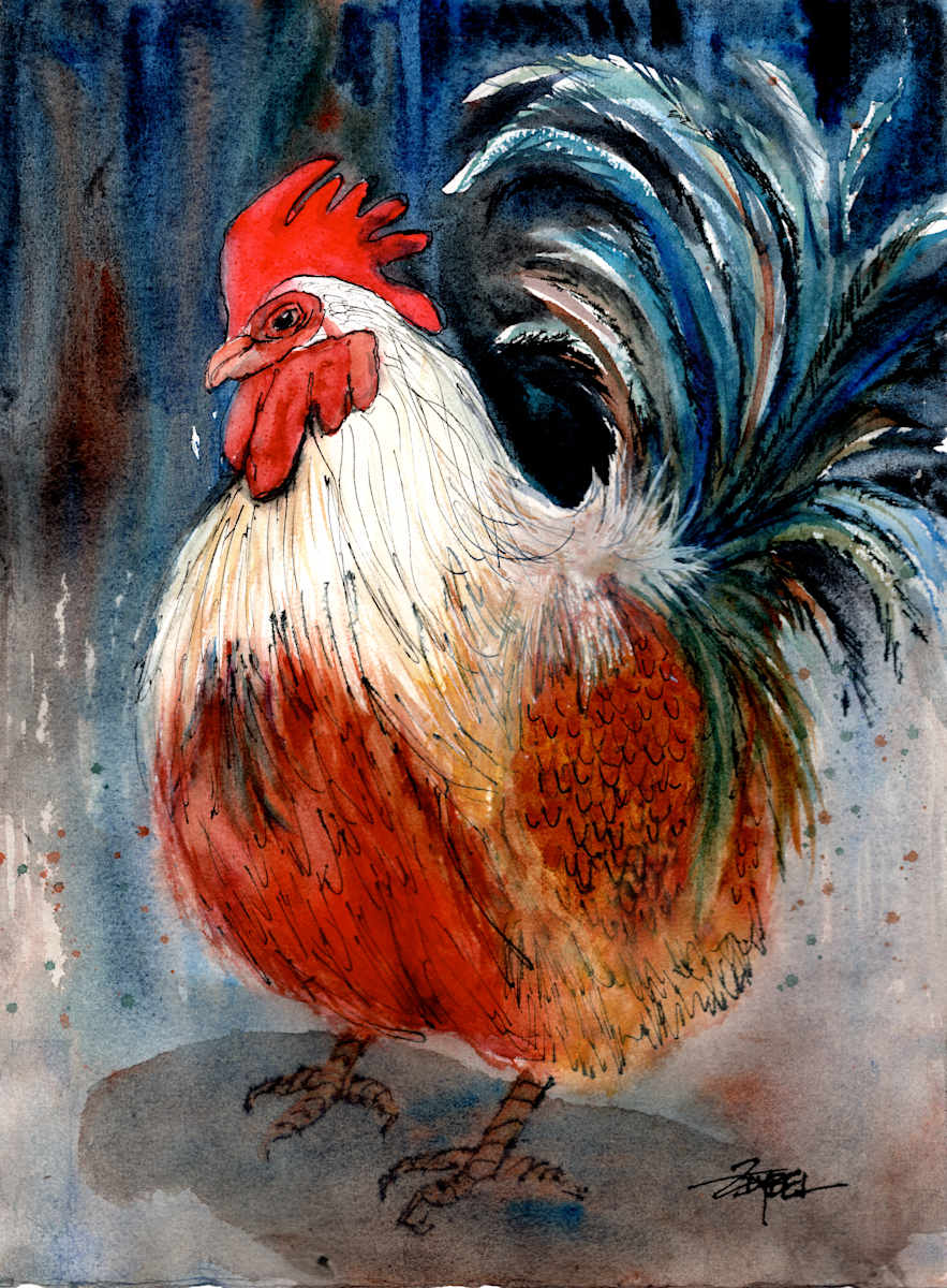 Embellished Rooster by Rebecca Zdybel, Image 1.