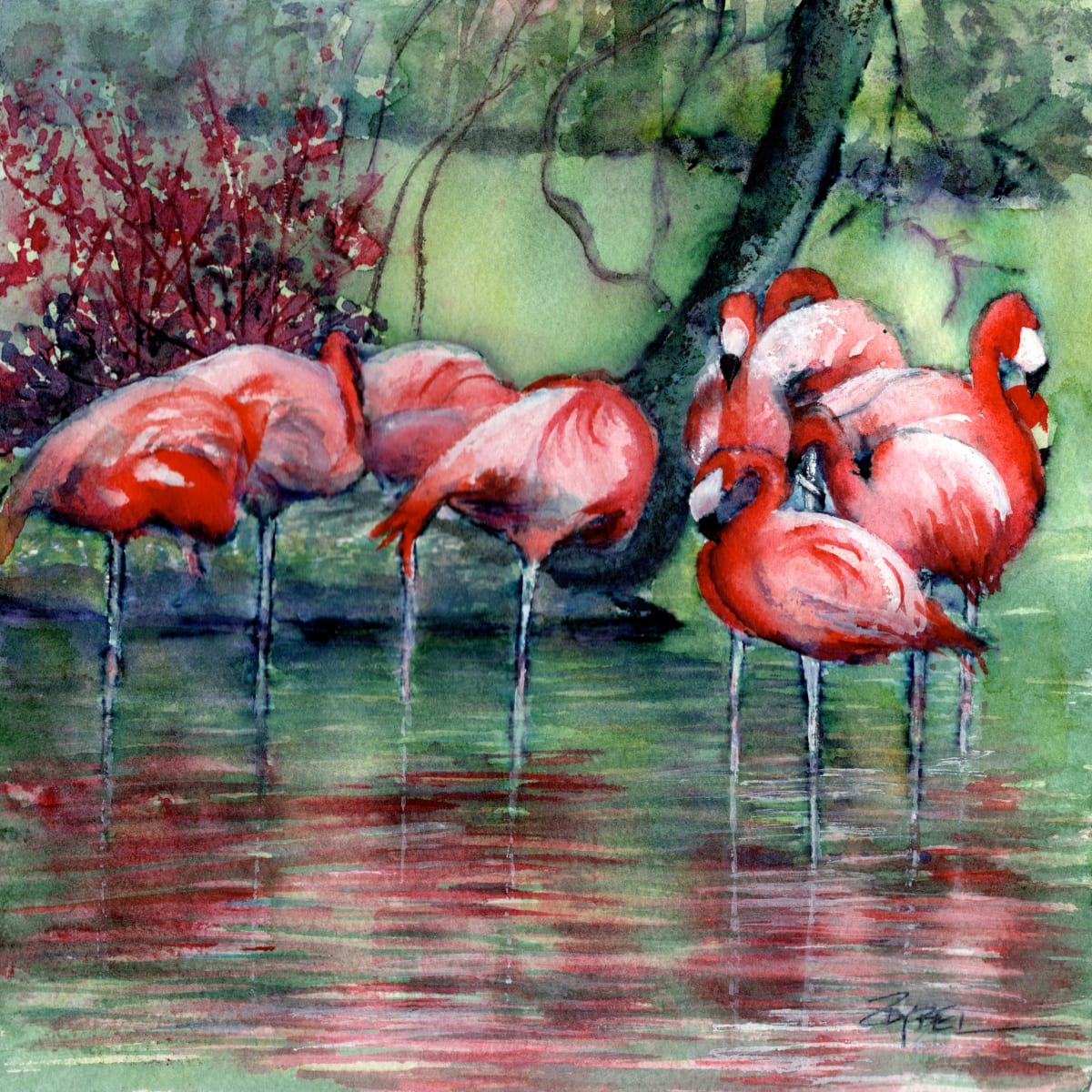 Flamingo Cove by Rebecca Zdybel, Image 1.