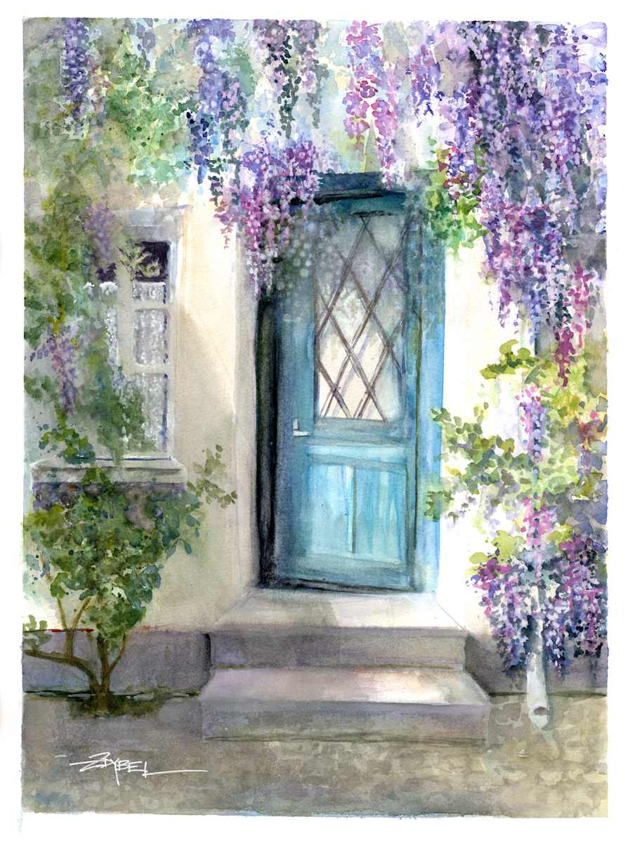 French Courtyard by Rebecca Zdybel 