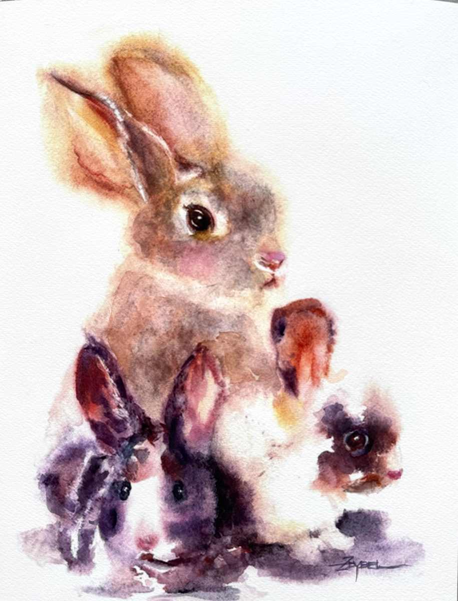 Bunnies in a Bunch Again by Rebecca Zdybel 