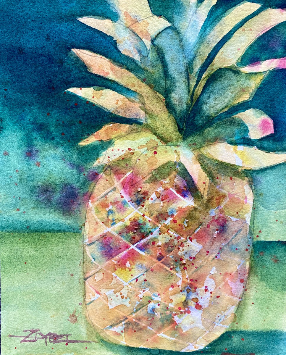 Party Pineapple Green by Rebecca Zdybel 