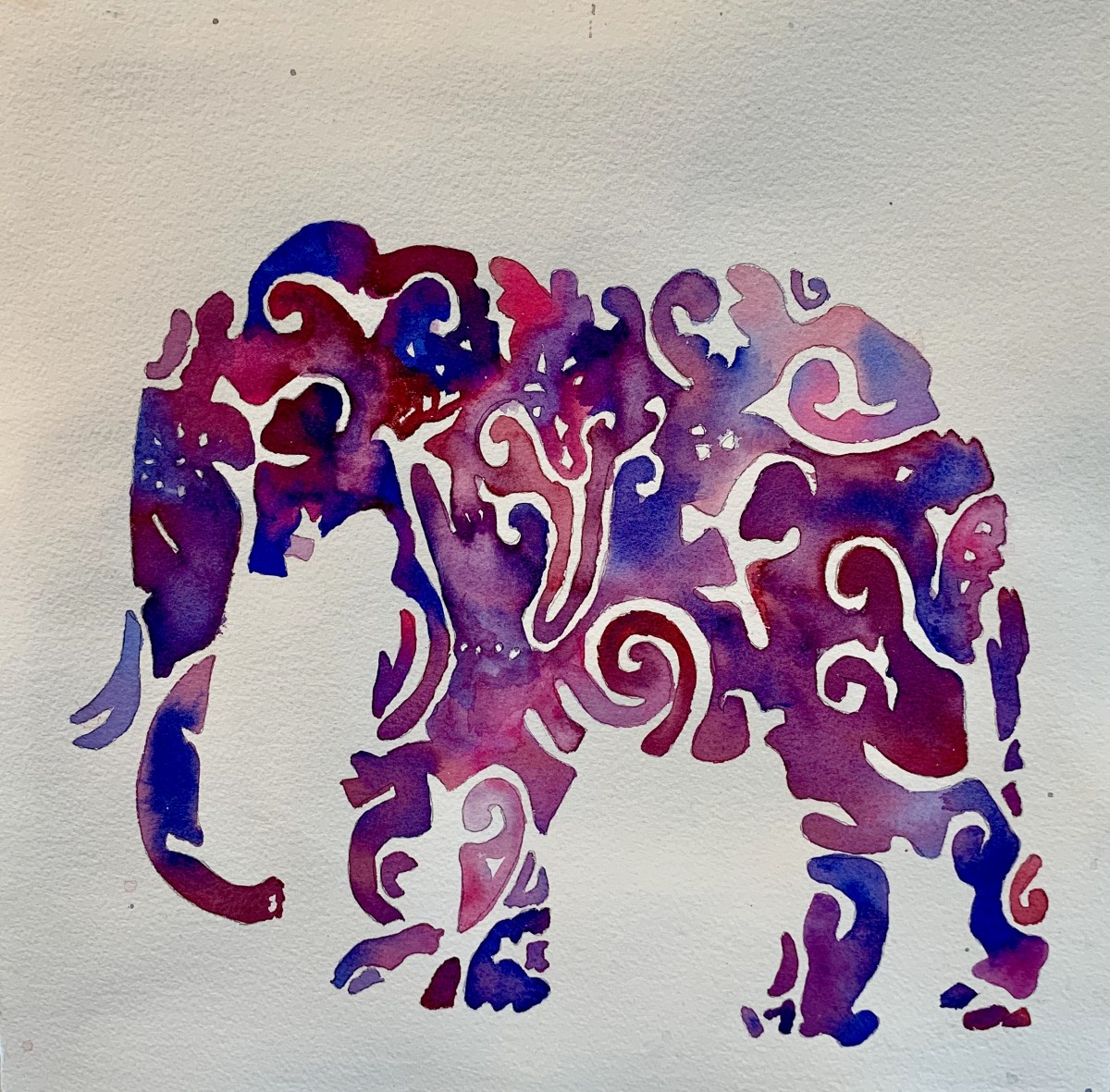 Playful Pachyderm in Pink by Rebecca Zdybel 
