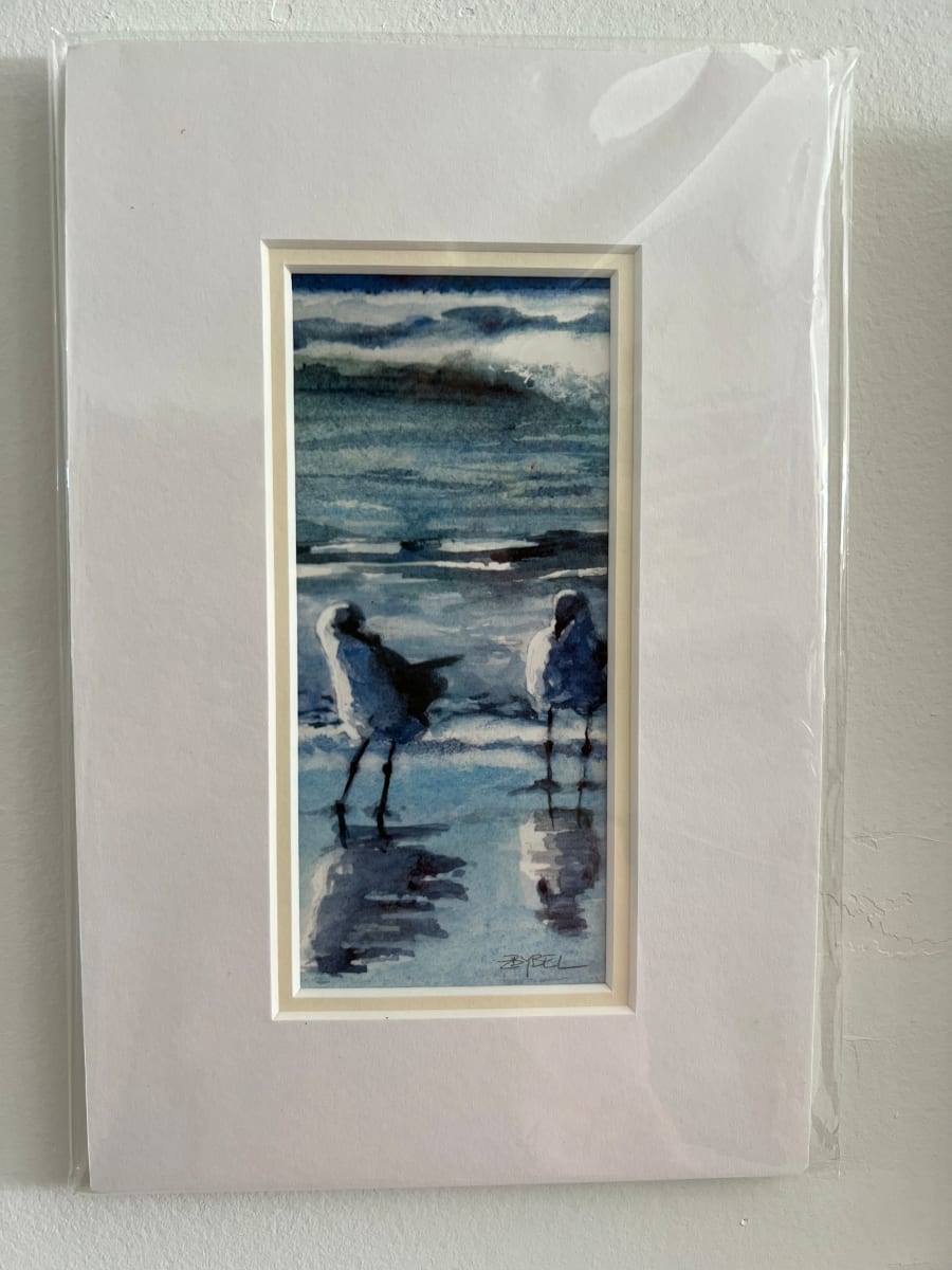 Seagull Duo Together but Apart - Matted by Rebecca Zdybel, Image 1.