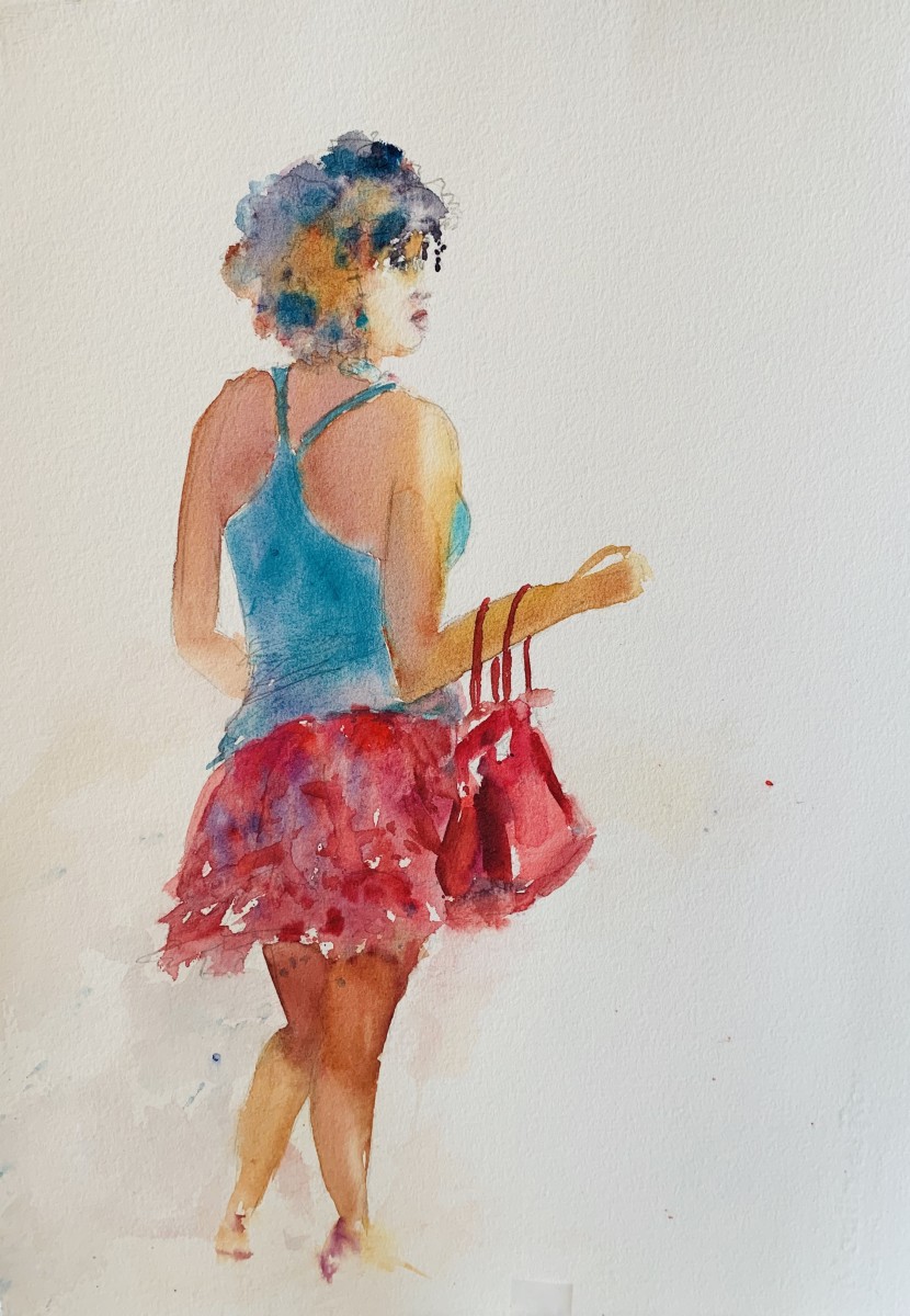 Fresh Figure Scenes- Red Bag by Rebecca Zdybel, Image 1.