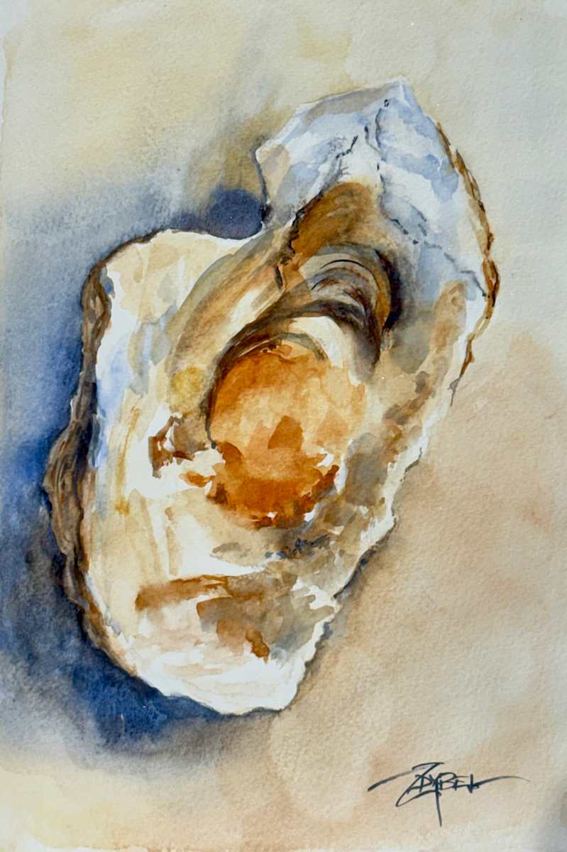 Oyster Jan 31 (burnished center ) by Rebecca Zdybel, Image 1.