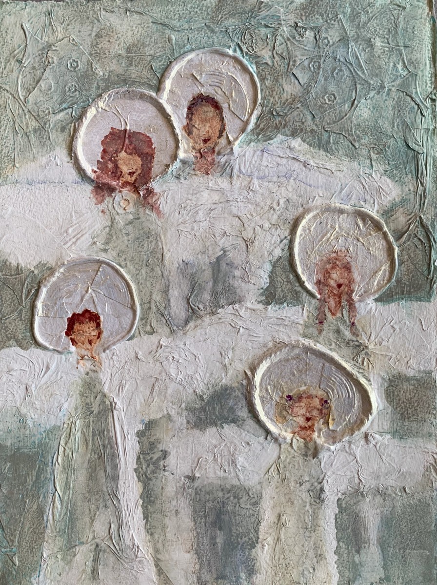 Angel Icon Family of Five by Rebecca Zdybel 